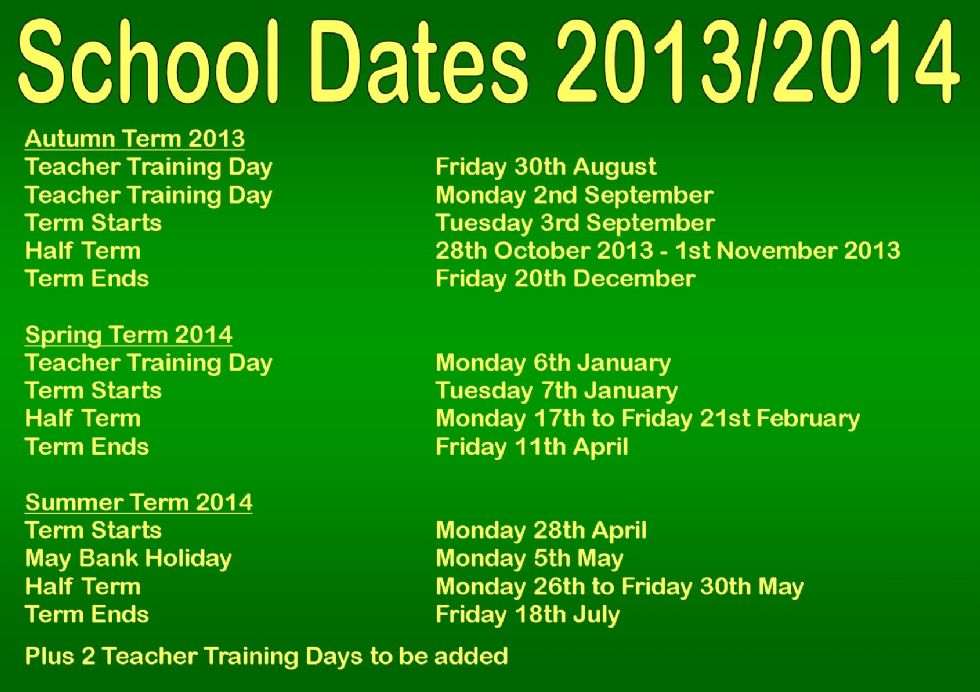 Wembrook Primary School Term Dates